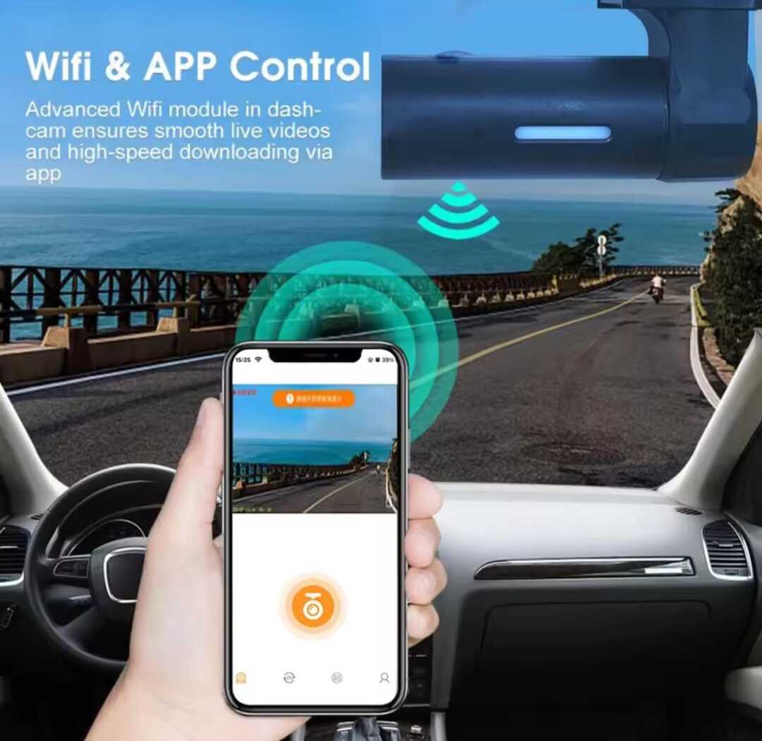 Cámara de grabación para vehículos con Wi-fi