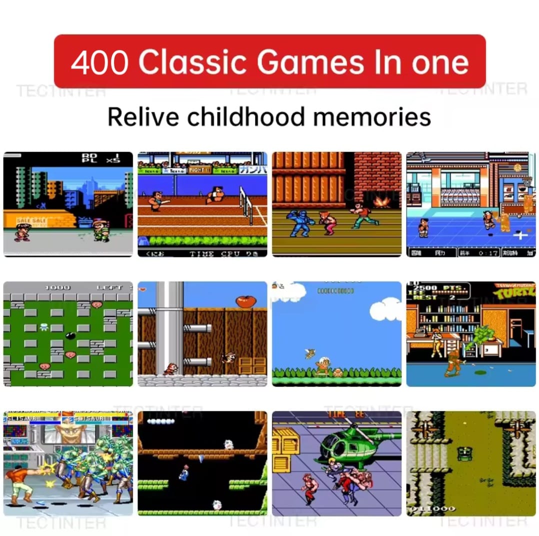 Mini Consola retro 400 juegos en 1
