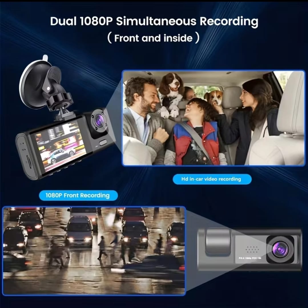 Cámara de Grabación para Auto 2 Lentes 1080P Full HD – Protección Total en Cada Trayecto