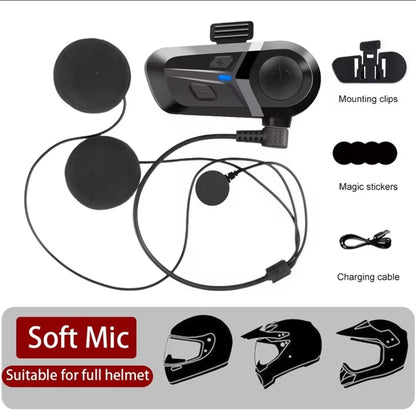 Auriculares Bluetooth 5.3 para Casco de Motocicleta 🎧🏍️