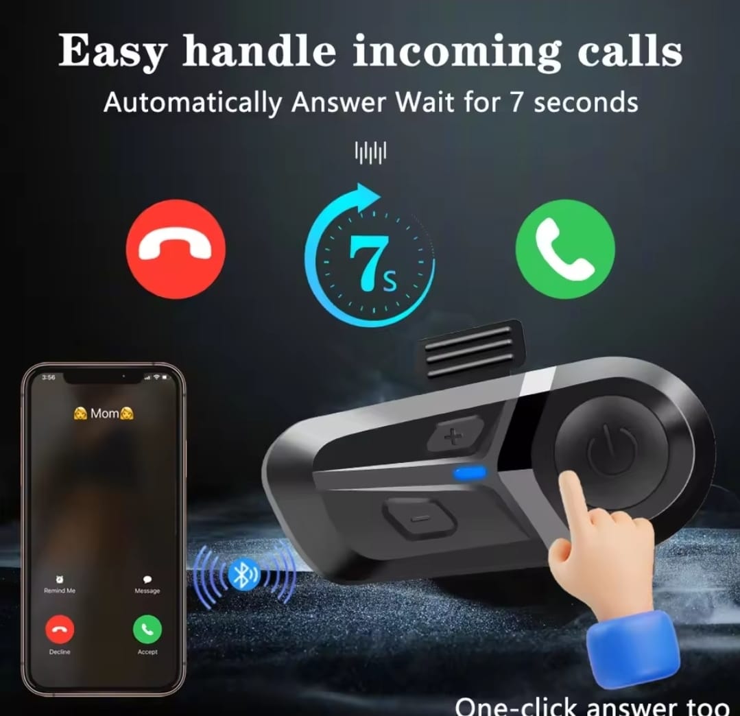 Auriculares Bluetooth 5.3 para Casco de Motocicleta 🎧🏍️